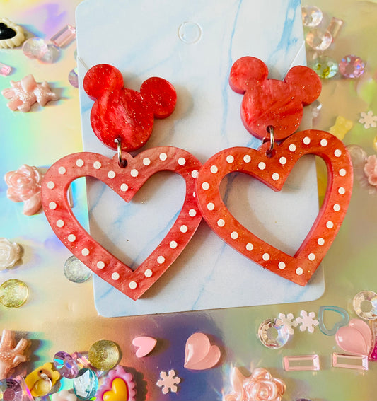 Mickey Hearts Earrings