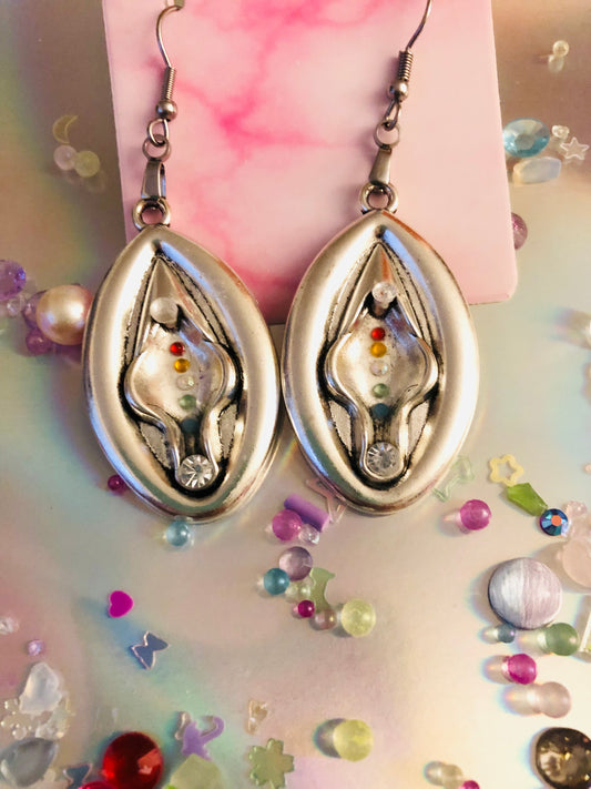 Bejeweled Vagina Earrings