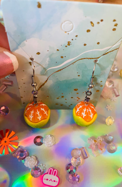 Peeled Orange Earrings