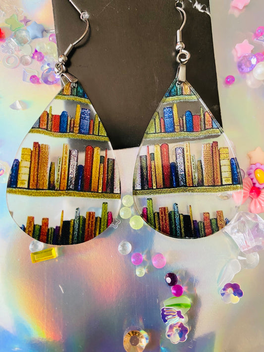 Library Shelf Earrings