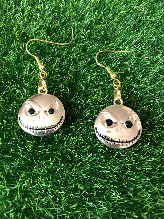 Golden Jack Skellington Earrings