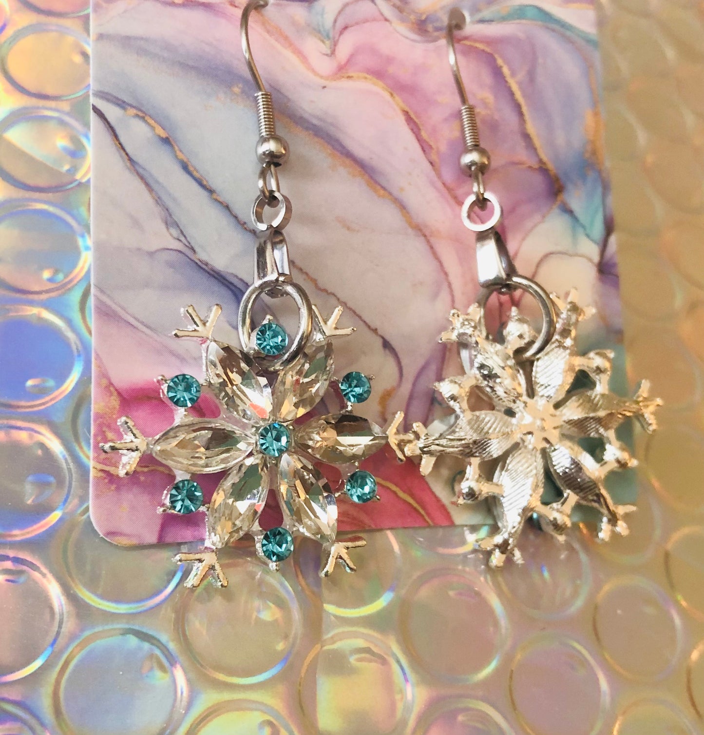 Crystal Snowflake Earrings