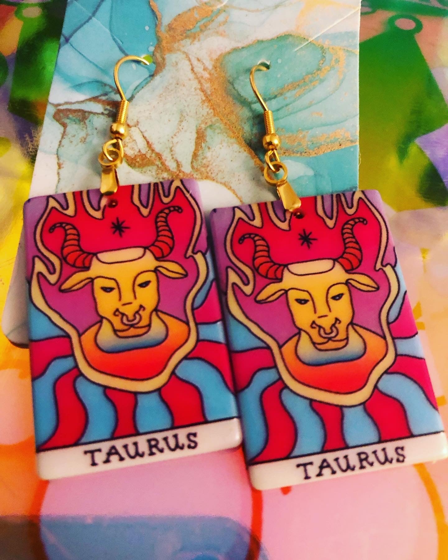 Zodiac Art Earrings