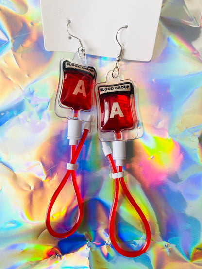 Juicy Blood Bag Earrings