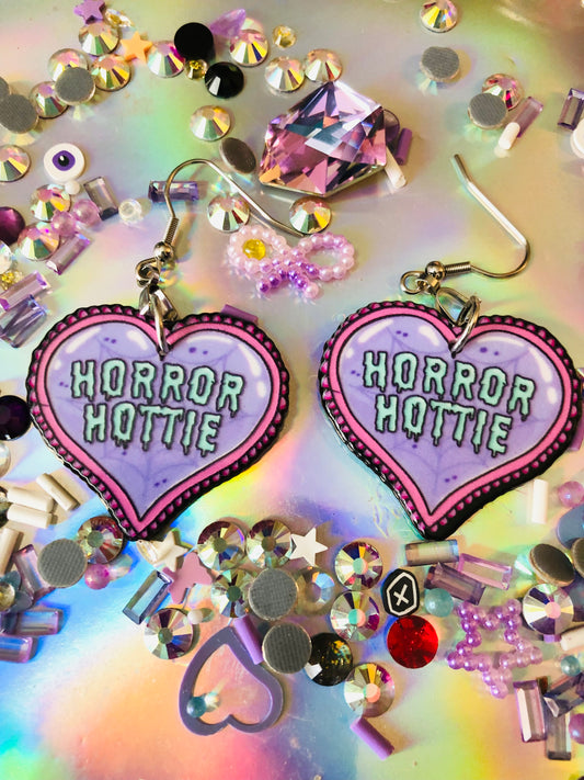 Horror Hottie Heart Earrings