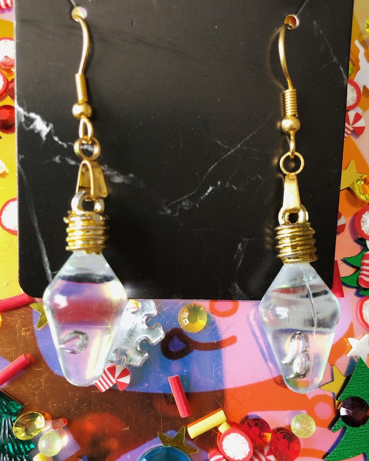 Christmas Light Earrings