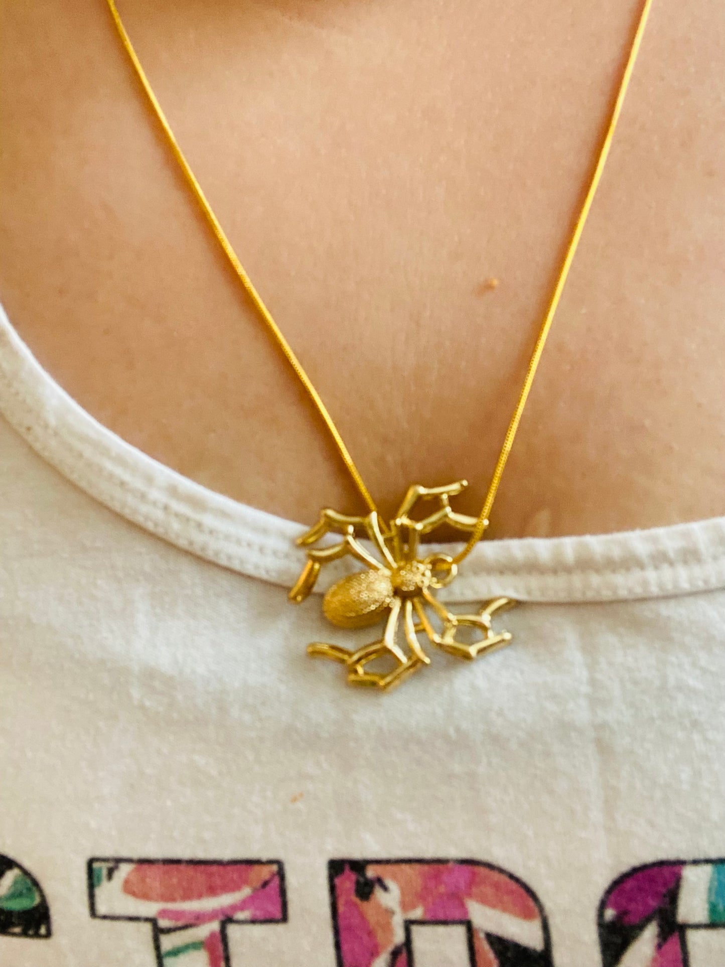 Golden Spider Necklace