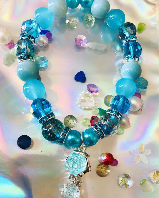 Sky Blue Rose Bracelet