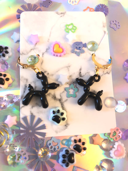 Colorful Baby Balloon Dog Earrings