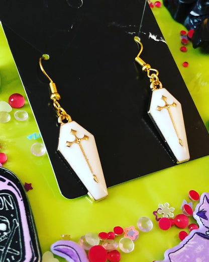 Small Coffin Earrings