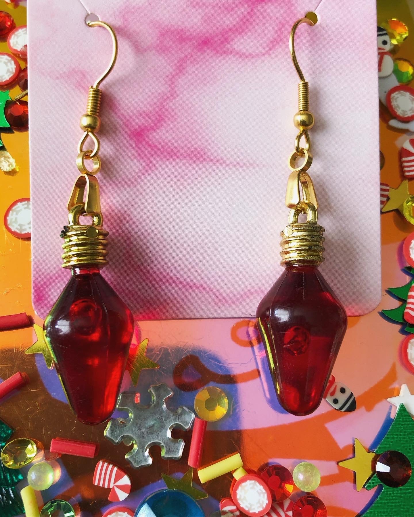 Christmas Light Earrings