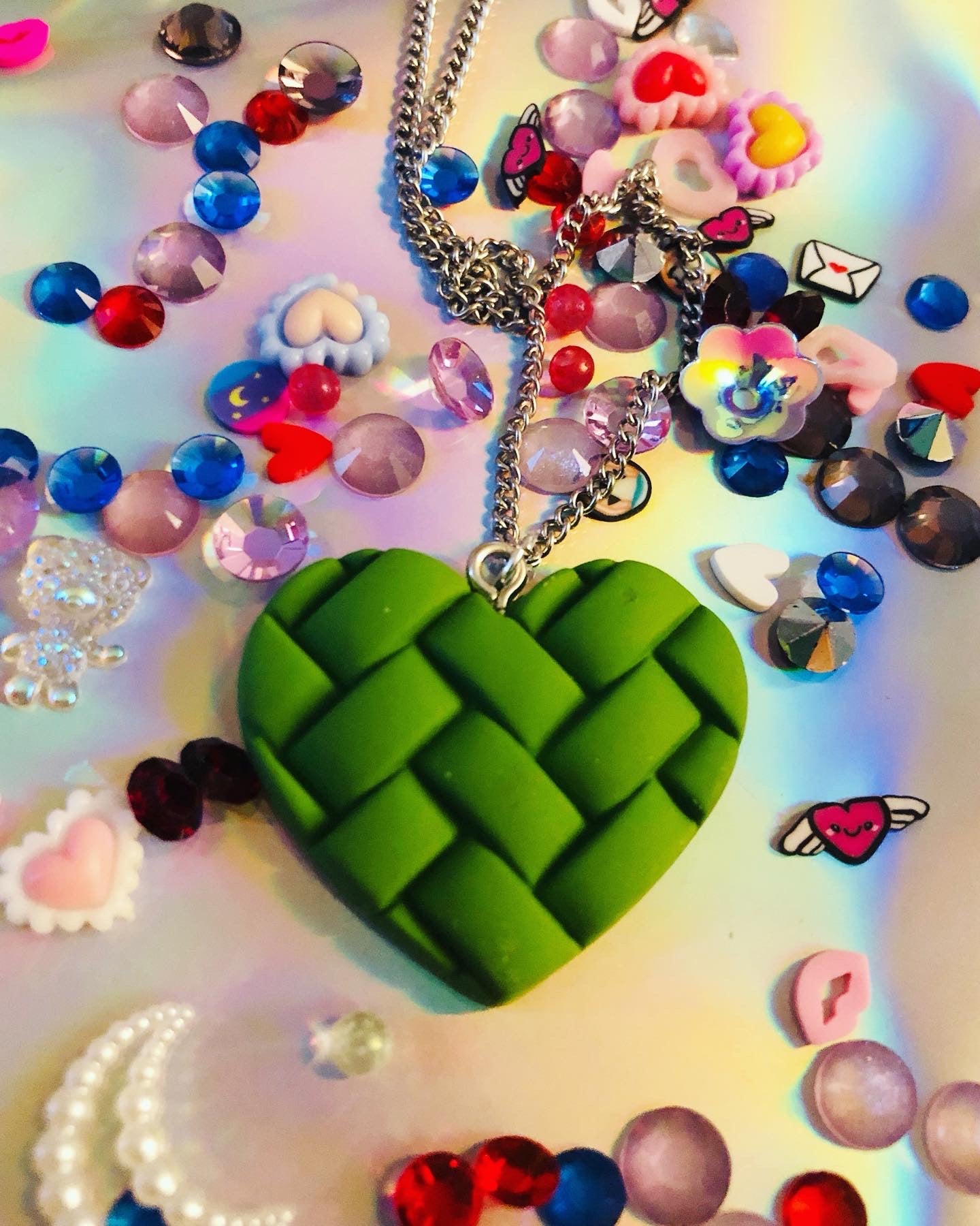 Quilted Heart Necklace