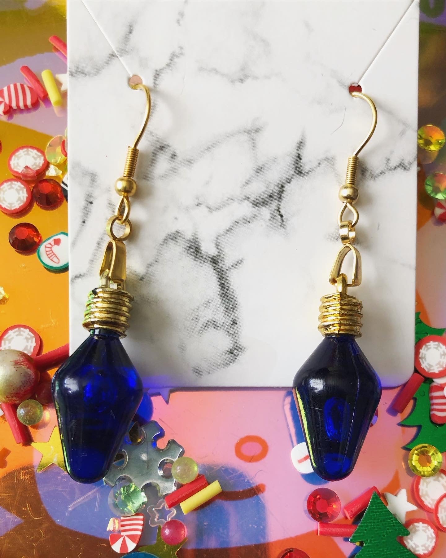 Christmas Light Earrings