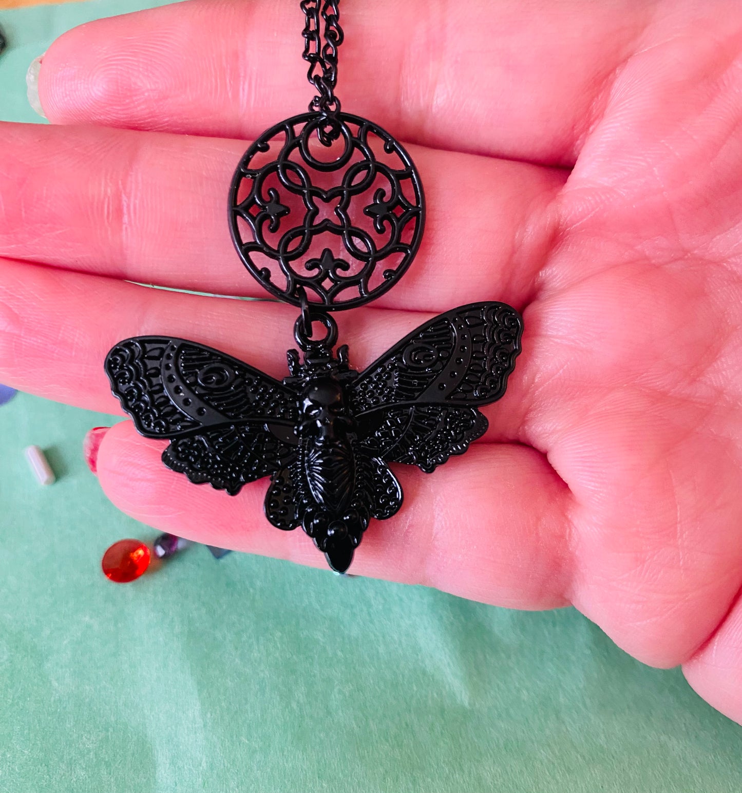 Celtic Moth Necklace