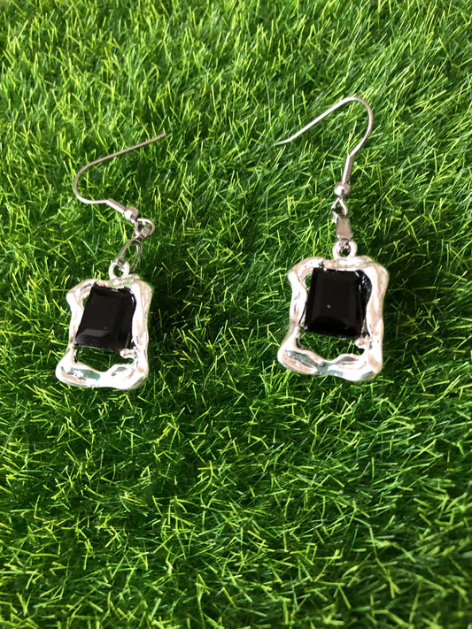 Black Gem Earrings