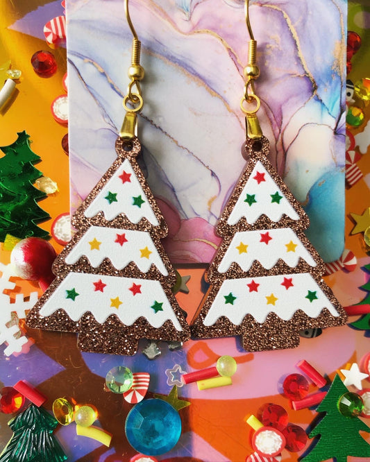 Christmas Tree Cookie Earrings