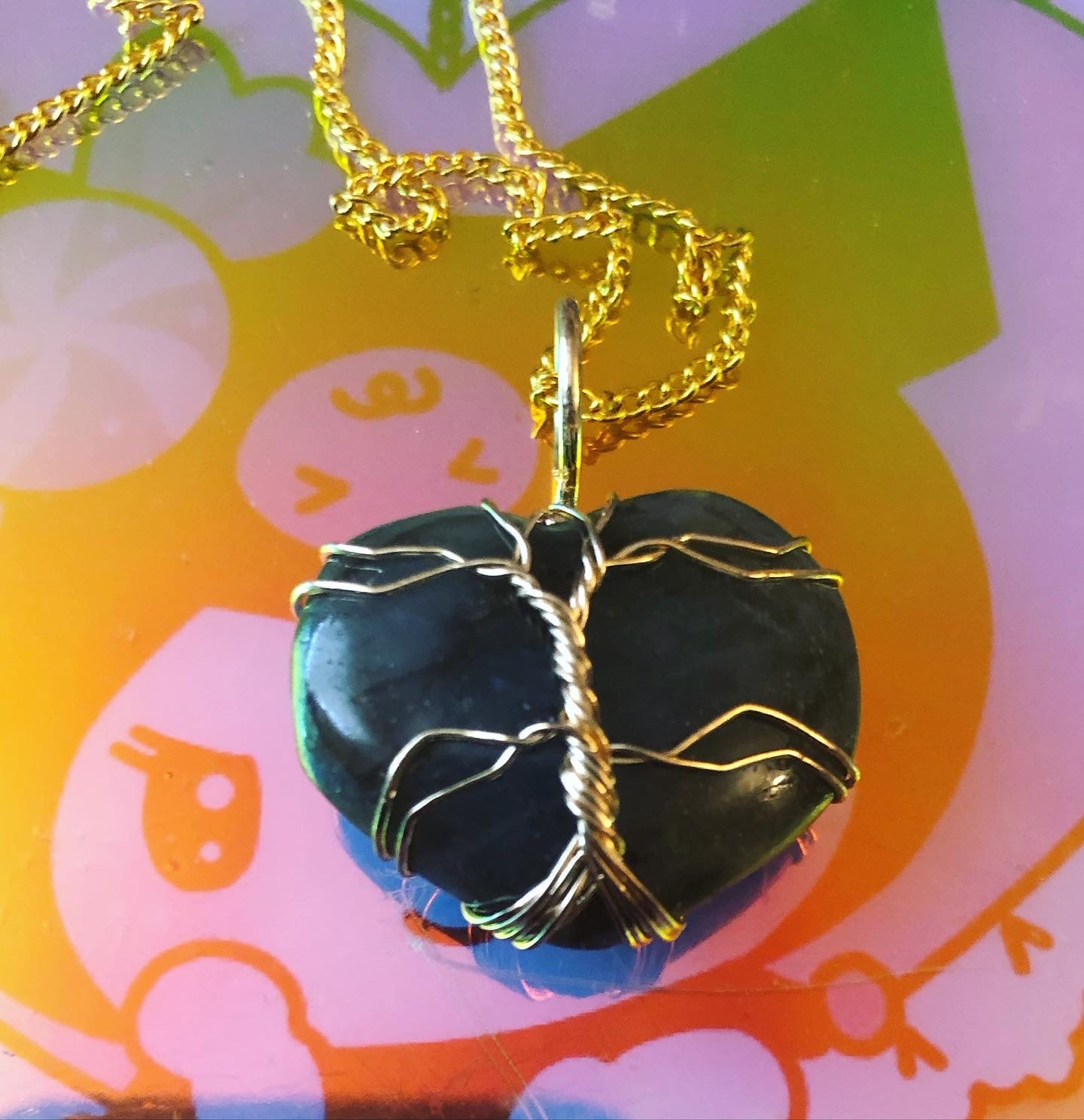 Heart Shaped Stone Necklace