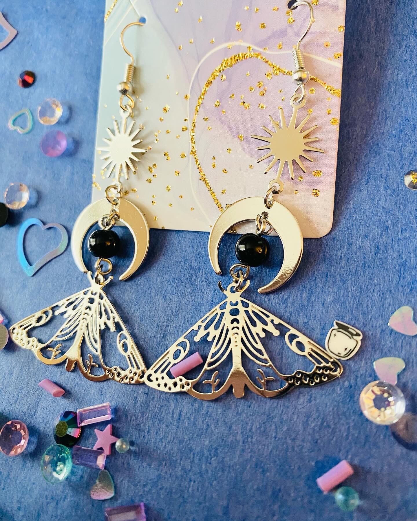 Lunar Moth Earrings