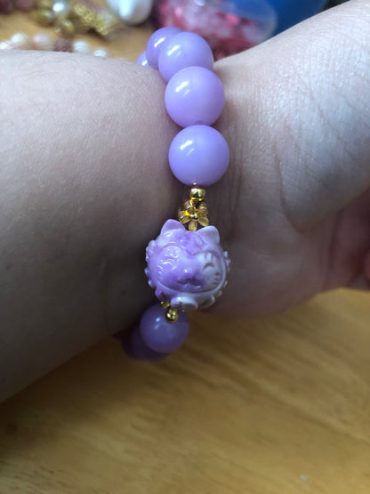 Purple Kitty Bodhi Bracelet