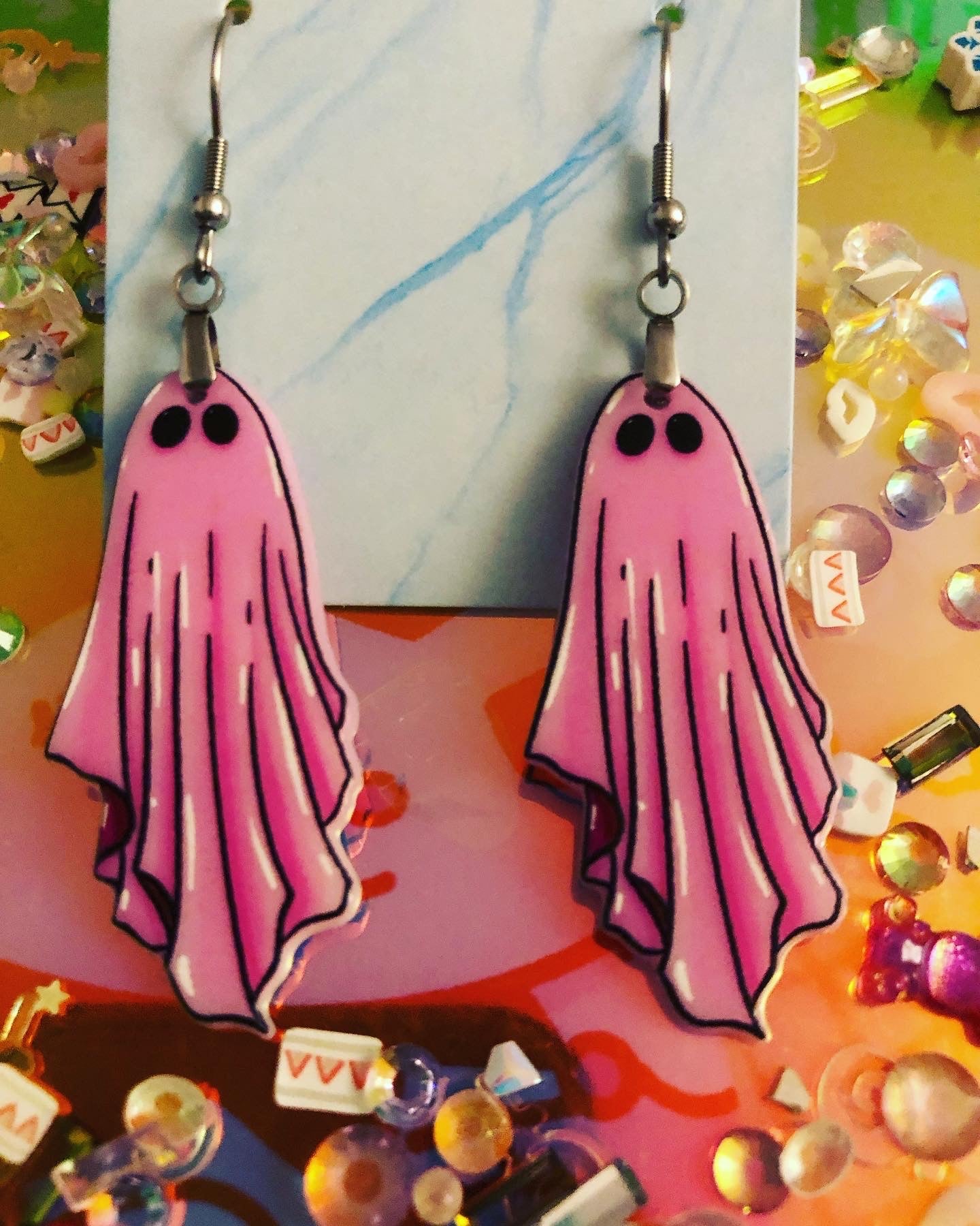 Pretty in Pink Halloween Earrings