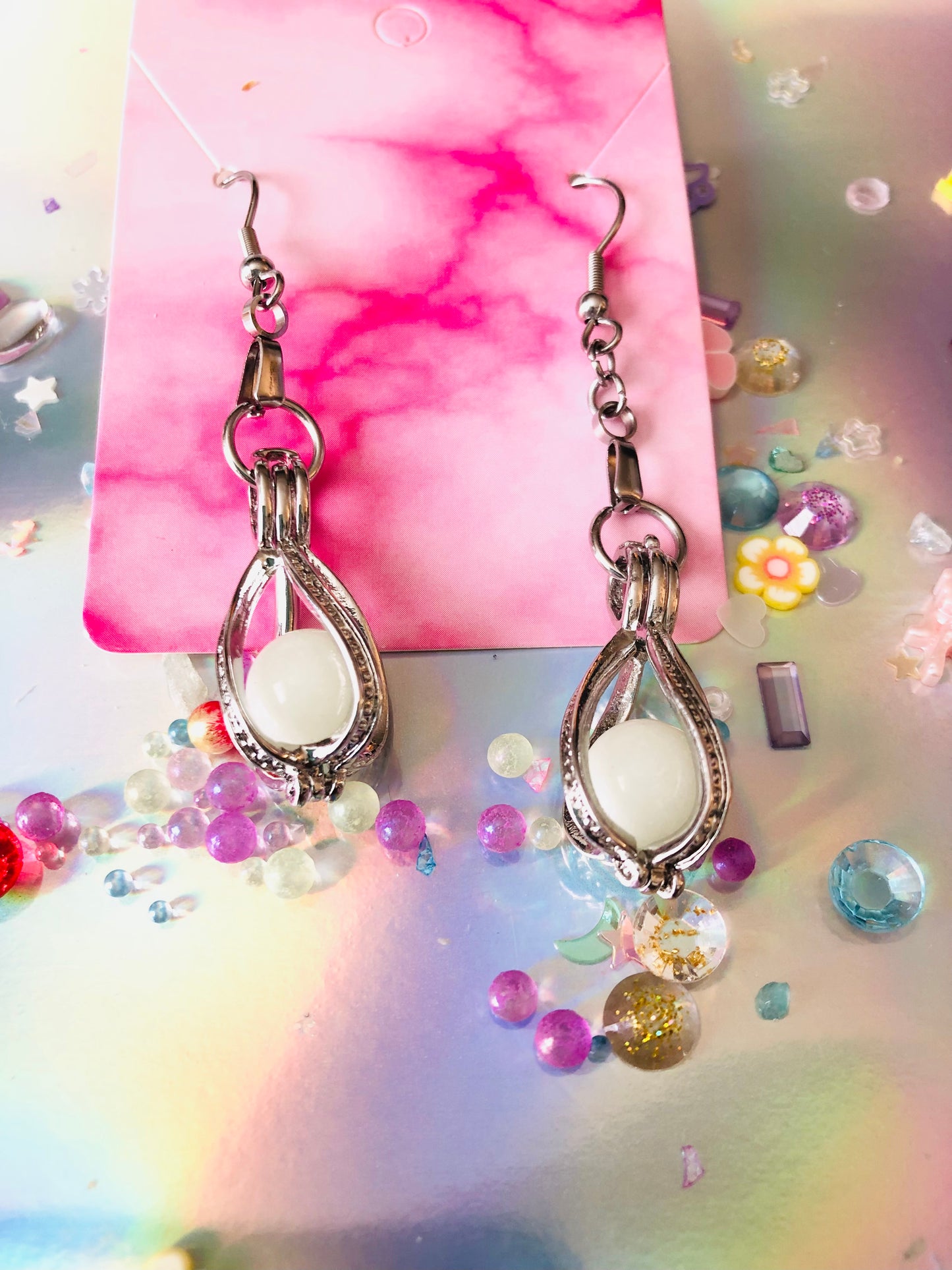 Crystal Orb Earrings