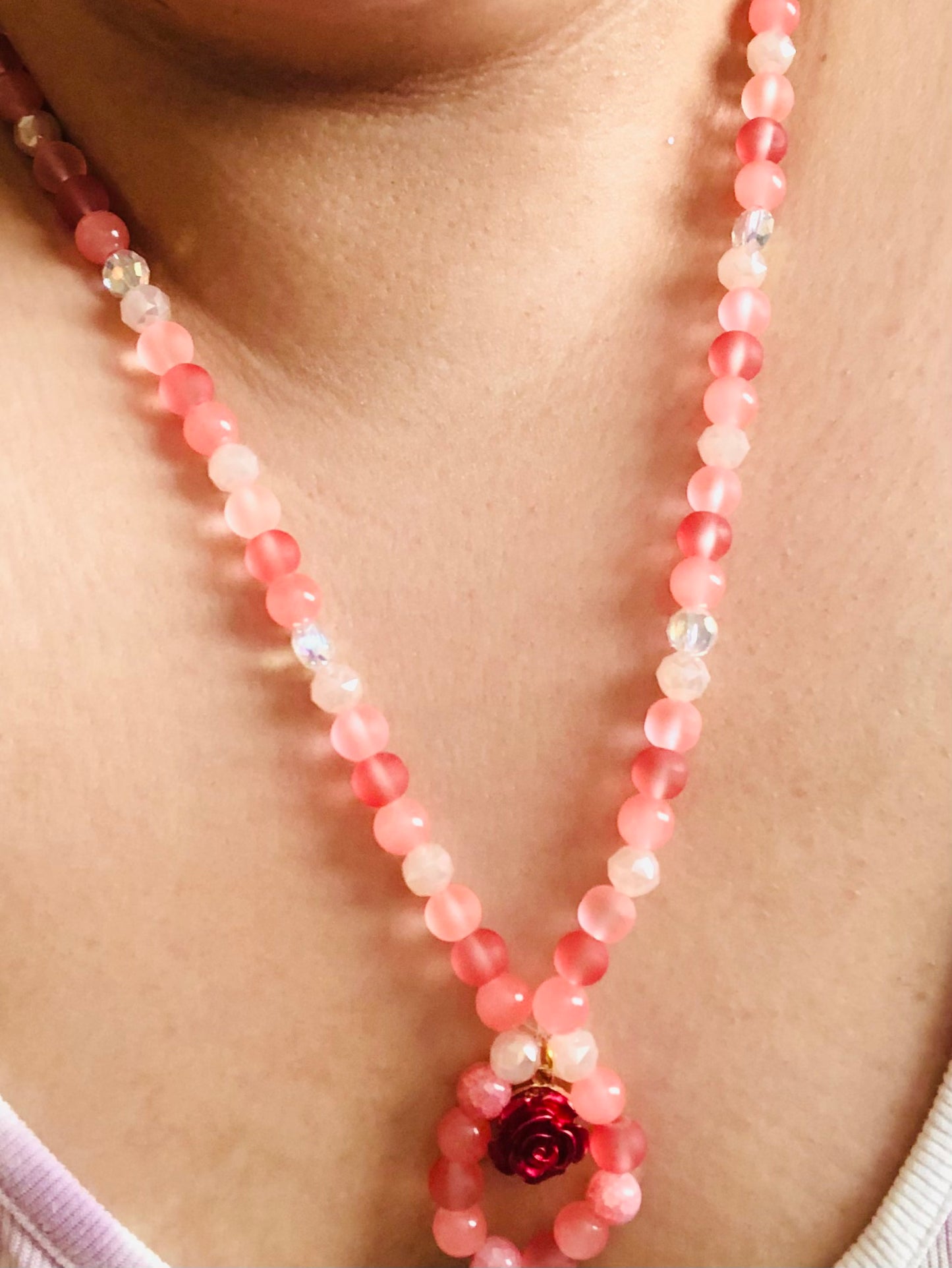 Rosy Peach Necklace