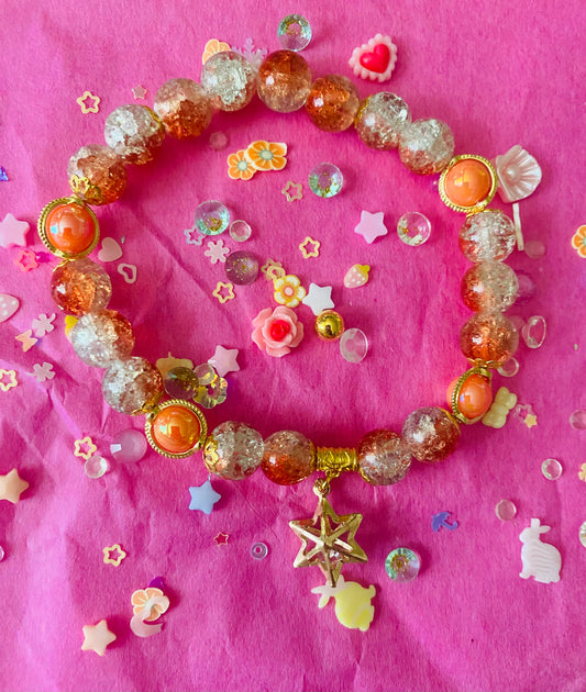 Orange Starburst Bracelet