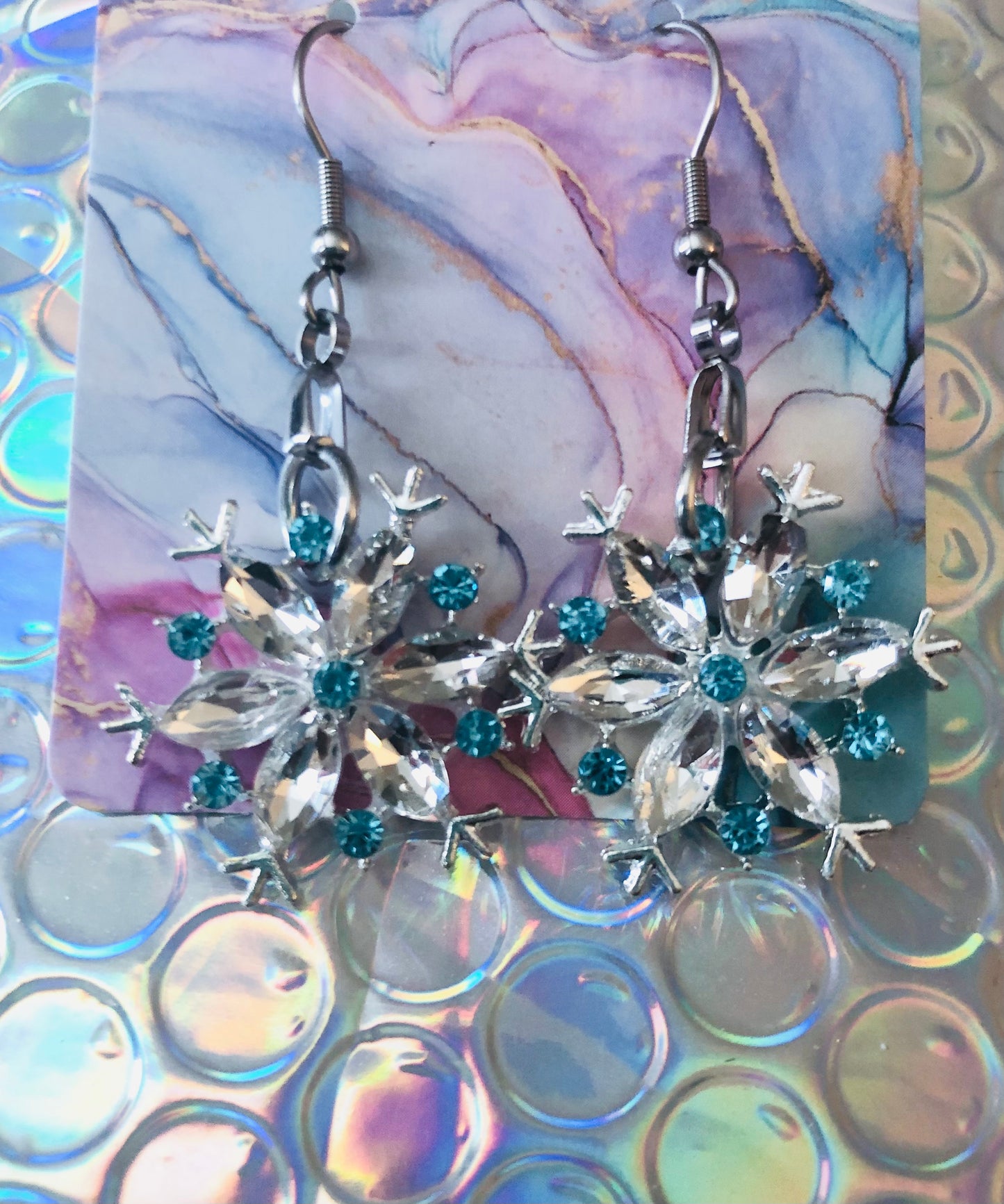 Crystal Snowflake Earrings