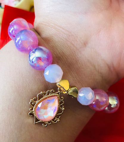 Pink Sparkle Dew Bracelet