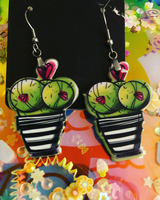 Boobie Cactus Earrings