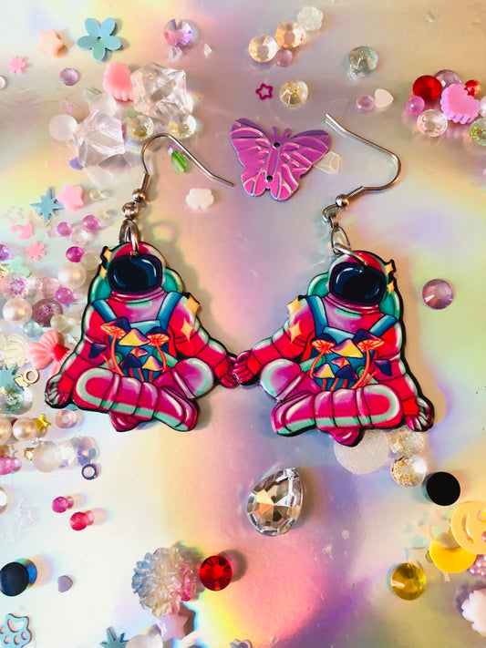 Rainbow Astronaut Earrings