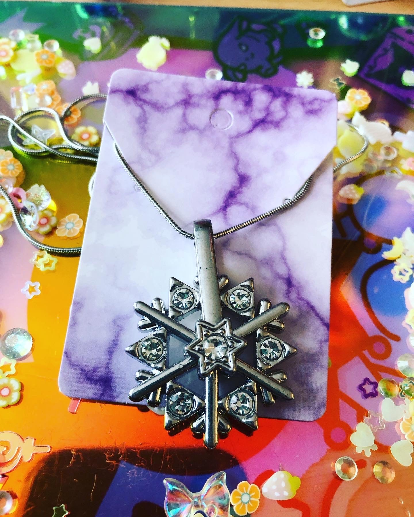 Snowflake Spinner Necklace