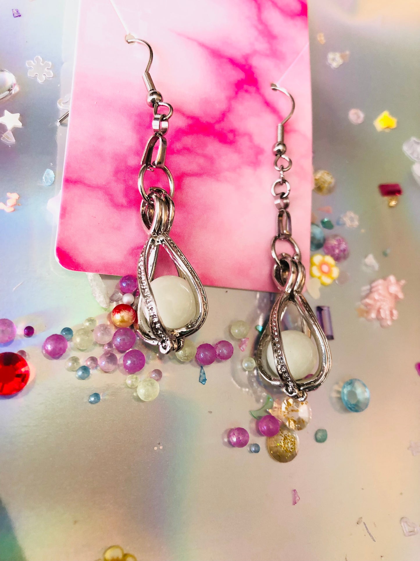 Crystal Orb Earrings