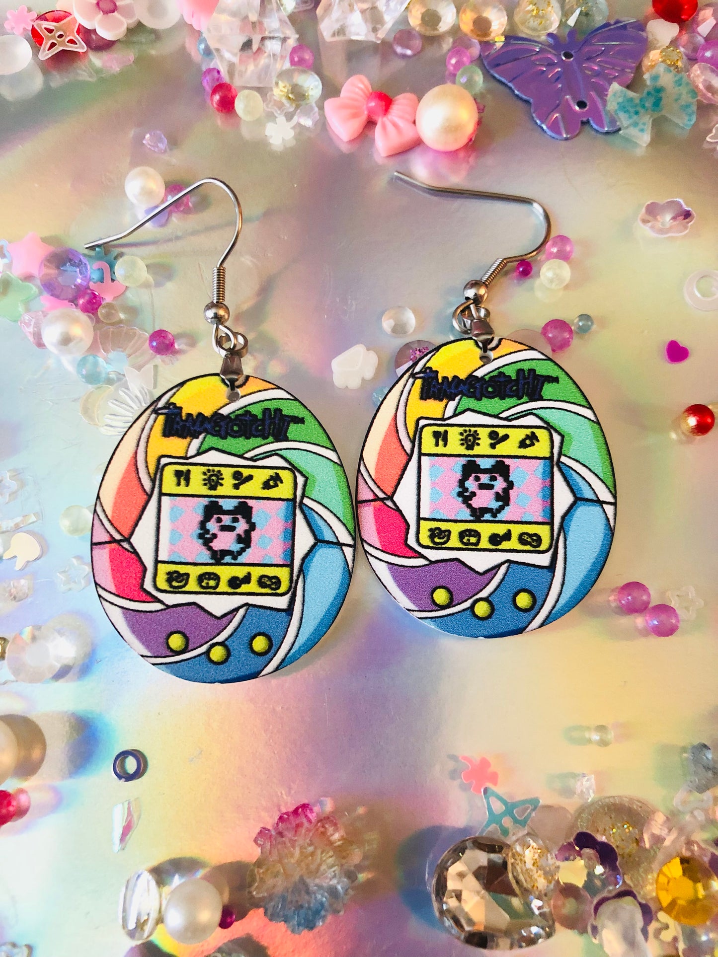 Tamagotchi Inspired Earrings