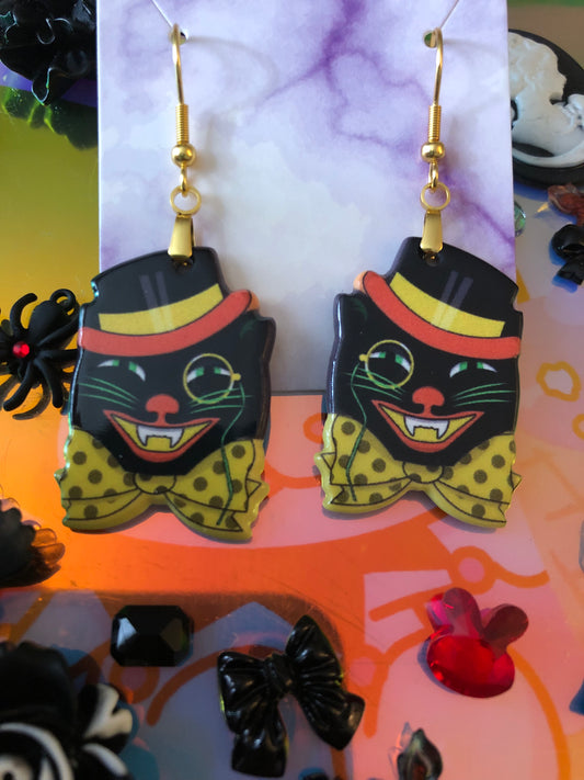 Silly Jazz Cat Earrings