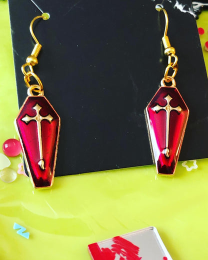 Small Coffin Earrings