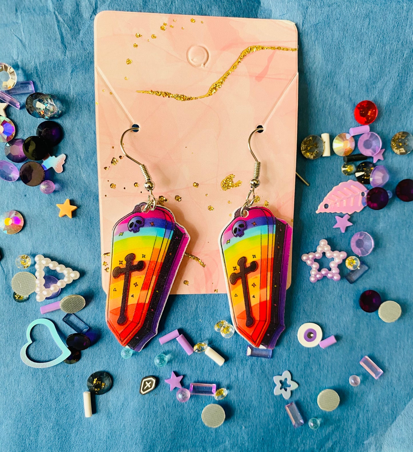 Rainbow Halloween Earrings