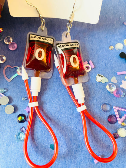 Juicy Blood Bag Earrings