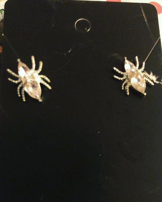 Crystal Spider Earrings