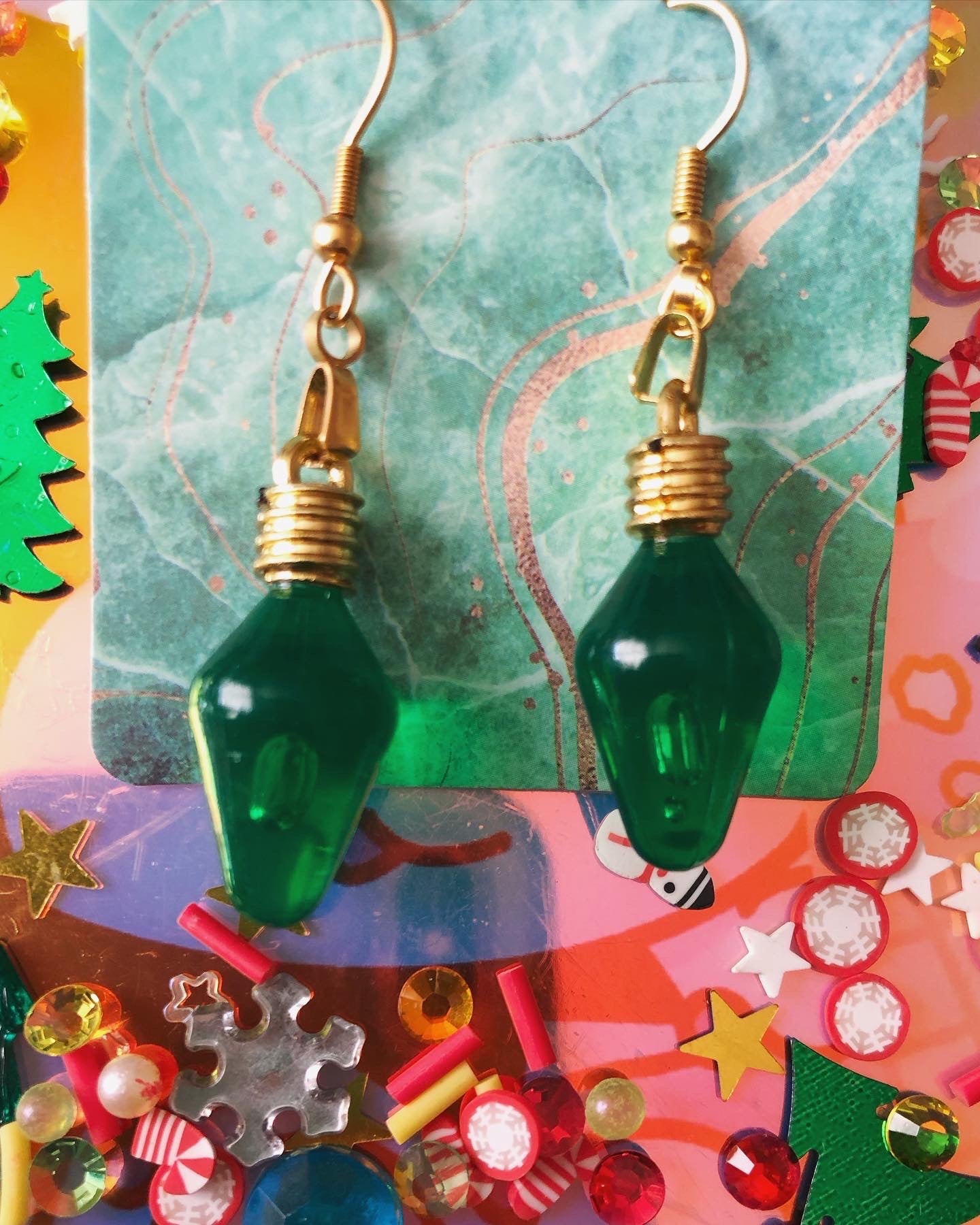 Christmas Light Earrings