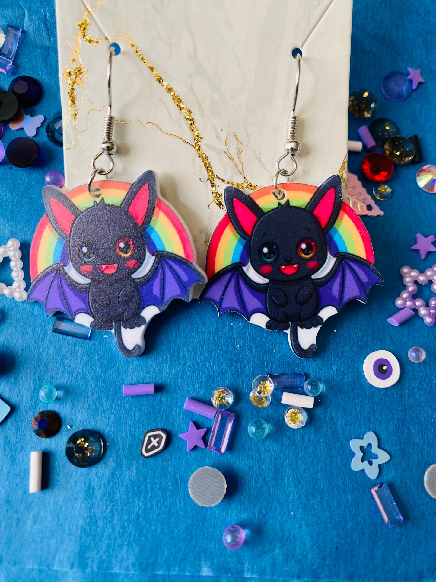 Rainbow Halloween Earrings