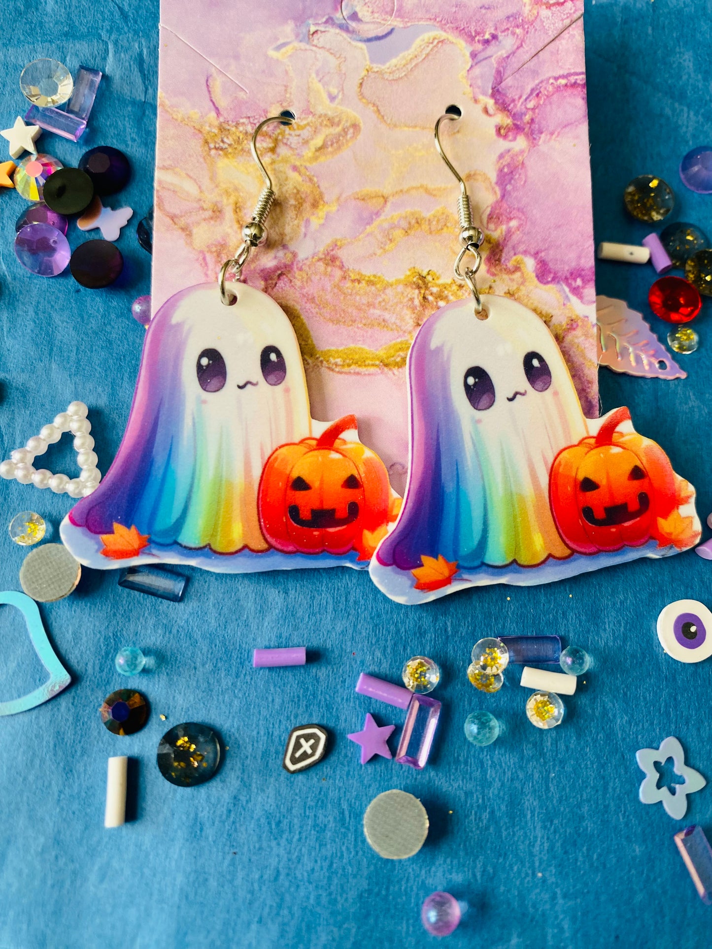 Rainbow Halloween Earrings