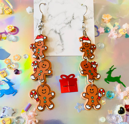 Gingerbread Trio Earrings