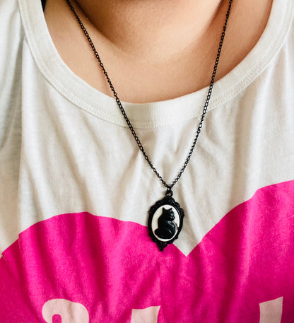 Cat Cameo Necklace