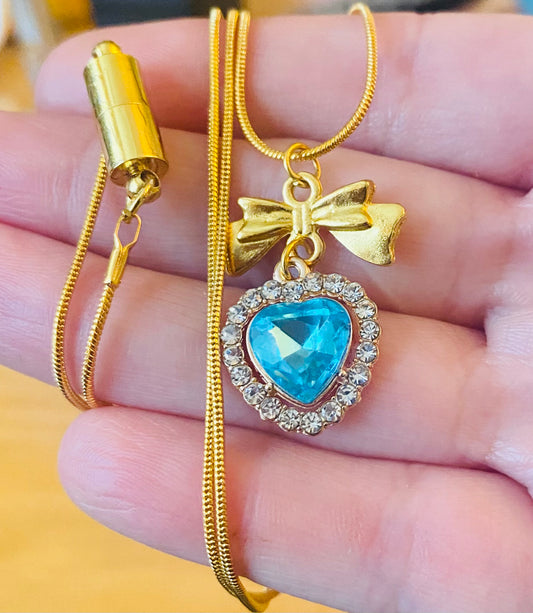 Blue Heart Necklace