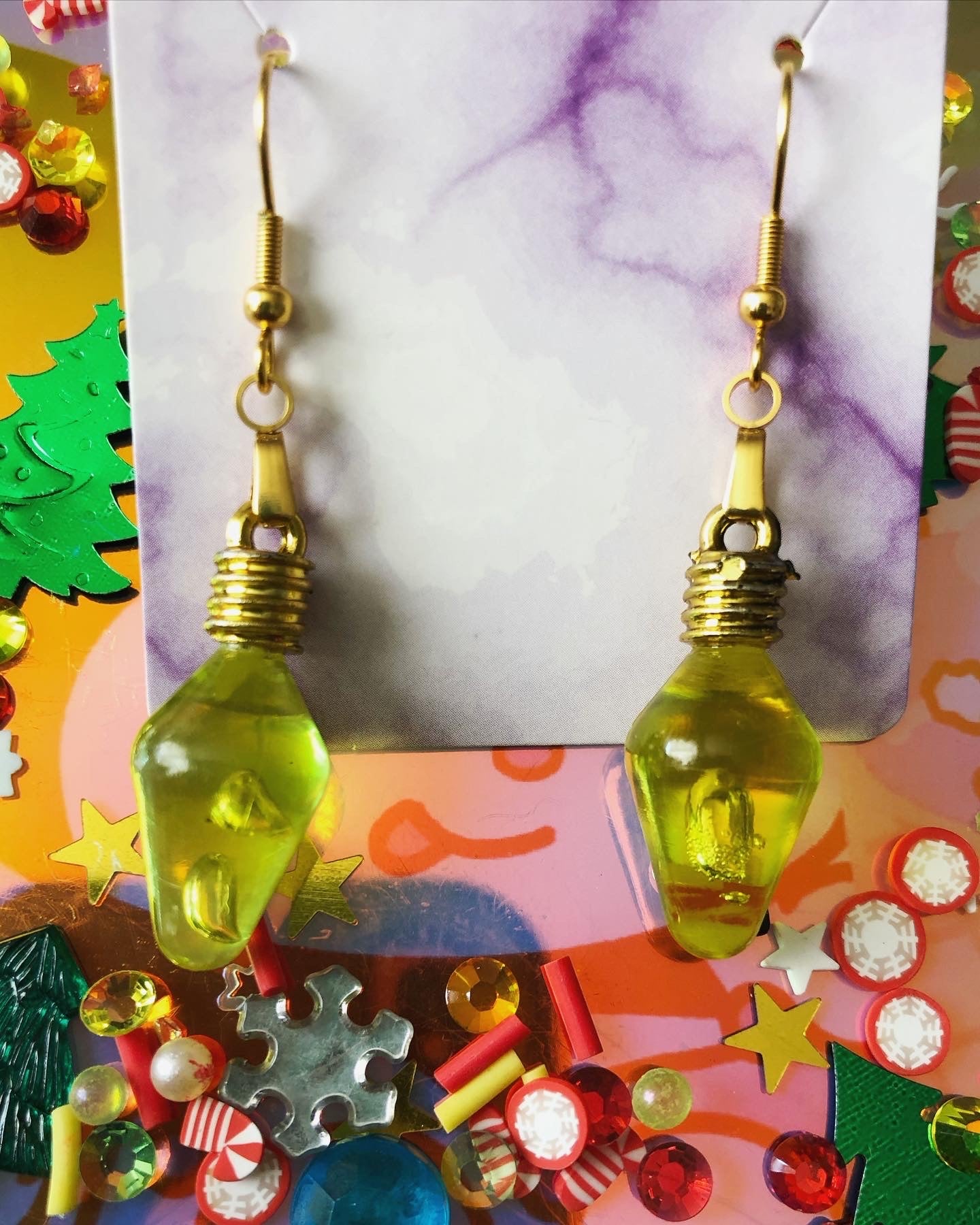 Christmas Light Earrings