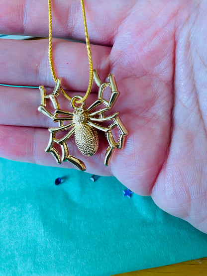 Golden Spider Necklace