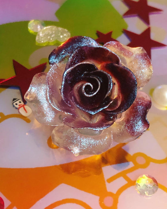 Iridescent Rose Brooch