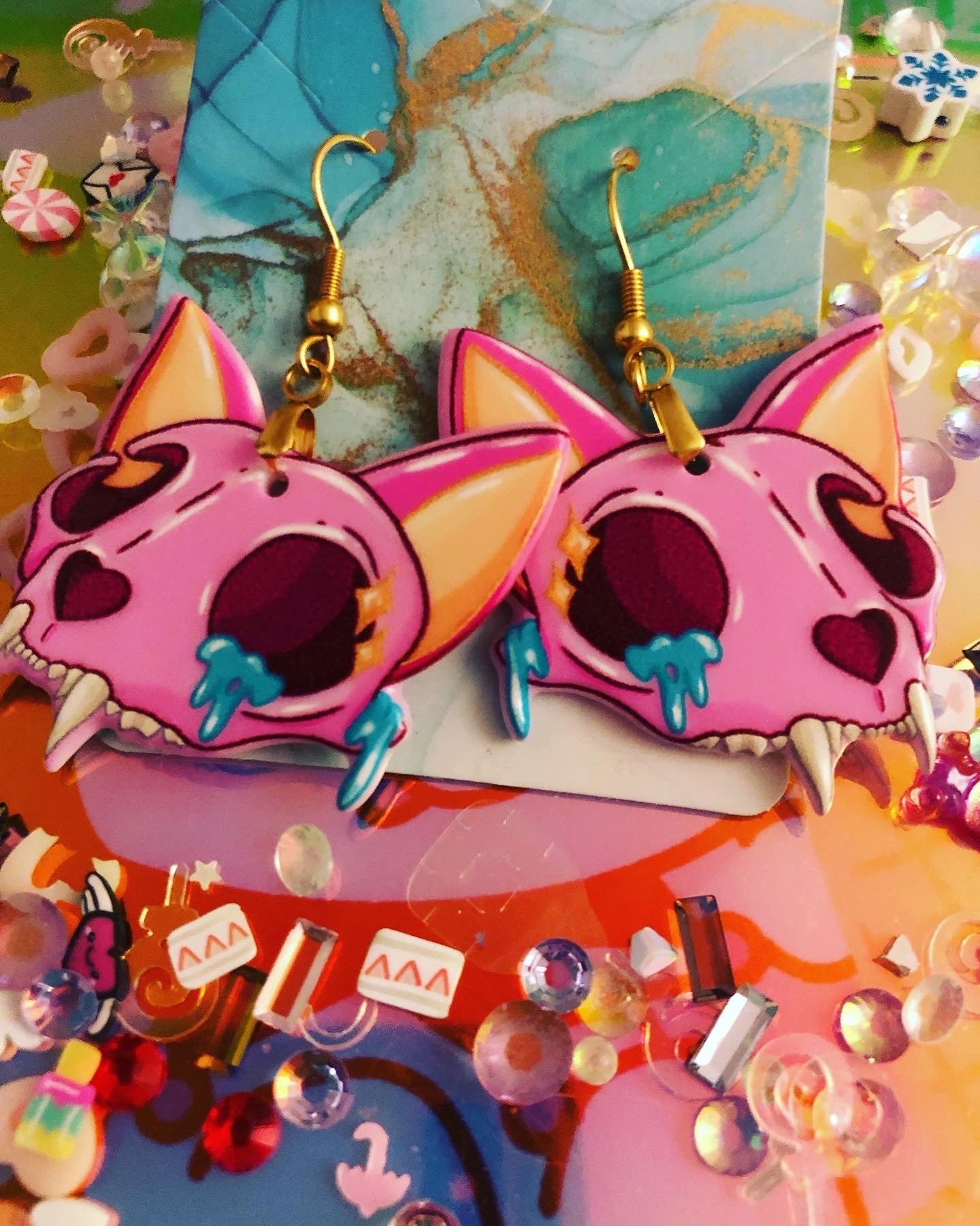 Pretty in Pink Halloween Earrings