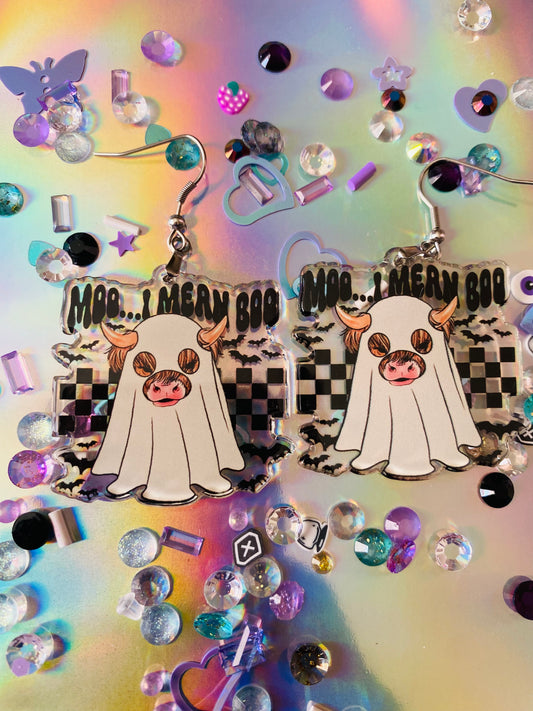 Cow Ghost Earrings